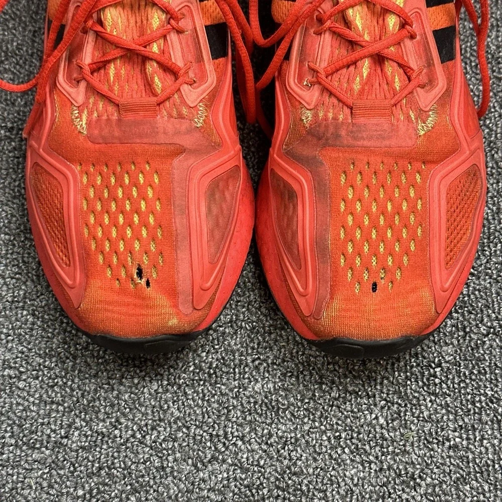 Adidas ZX 2K Boost Sneakers Mens Sz 8.5 Flux Solar Yellow/Hi-Res Red Shoes.